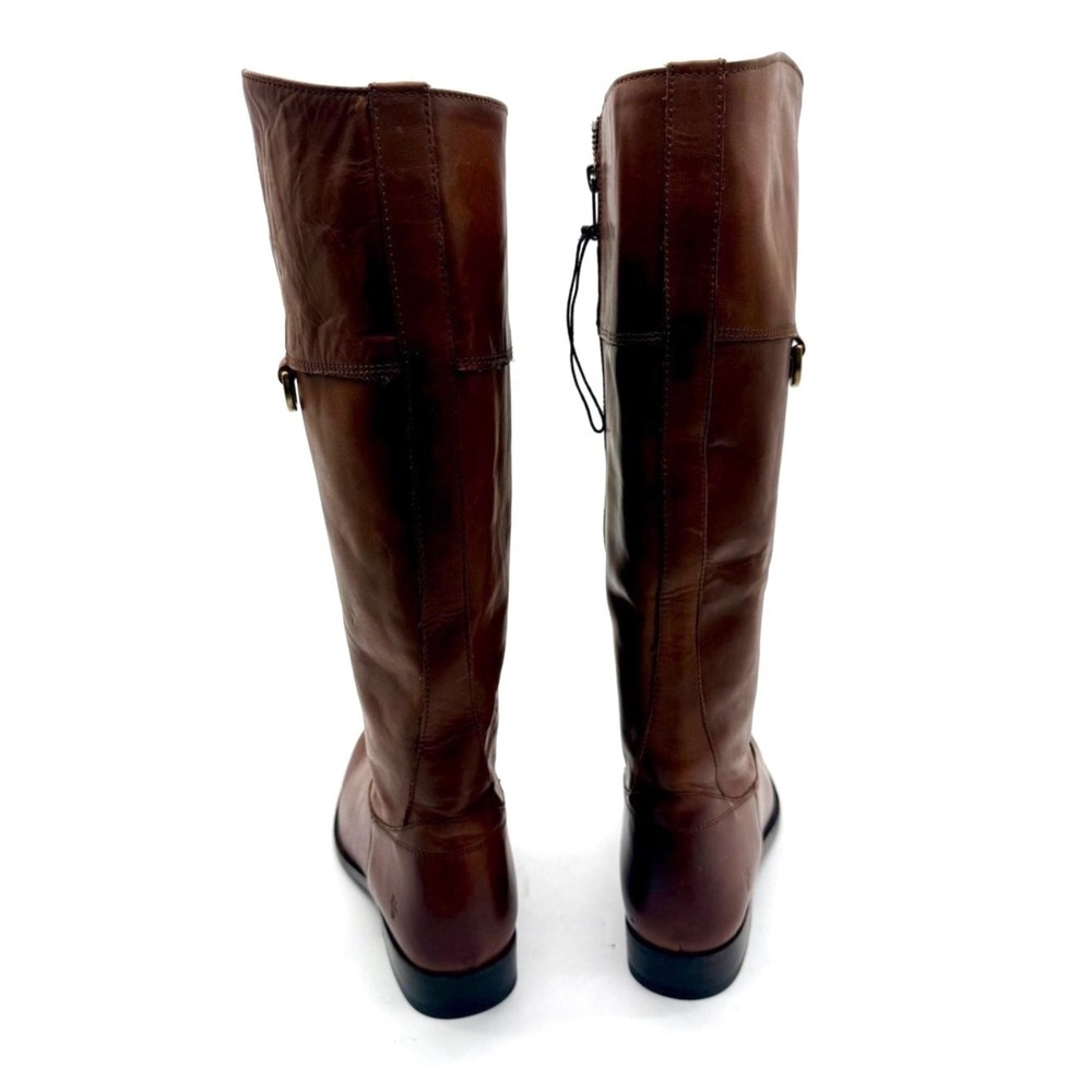 Frye Melissa D Ring Riding Boots Caramel Antique Pull Up Leather Sz 9 NWOB - Picture 11 of 11
